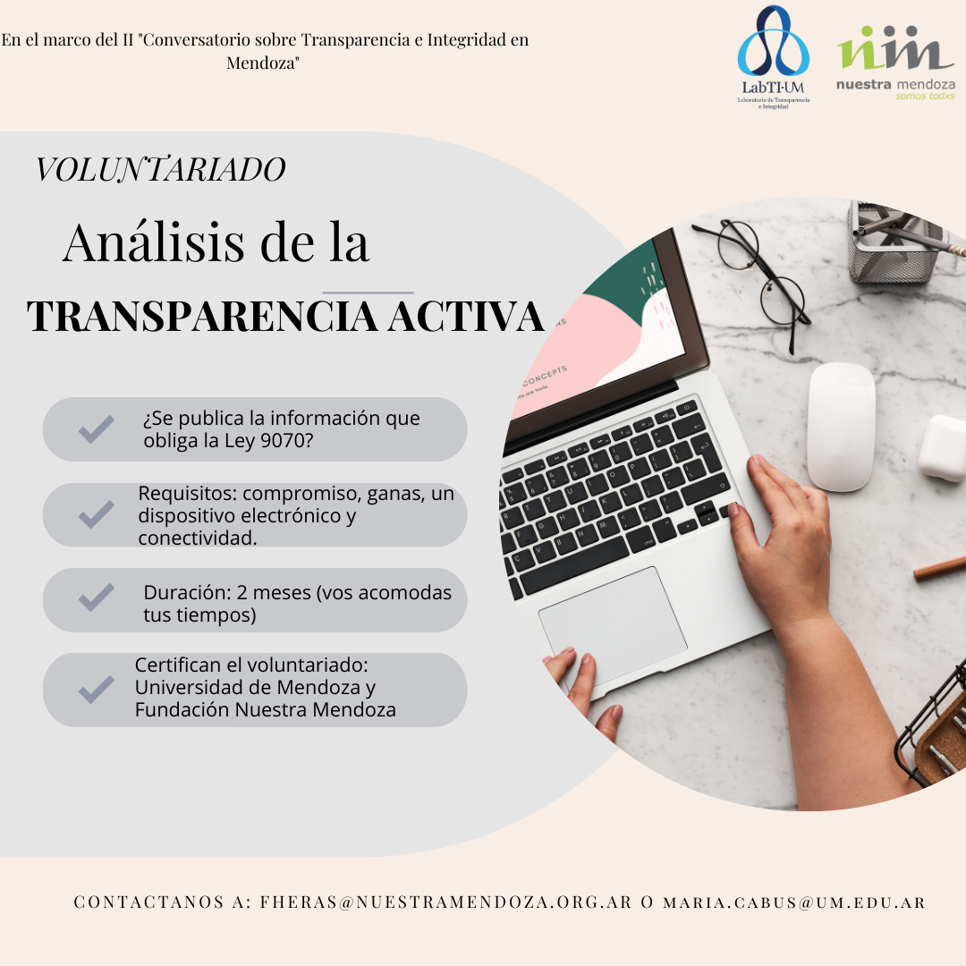 VOLUNTARIADO: La Transparencia Activa en Mendoza