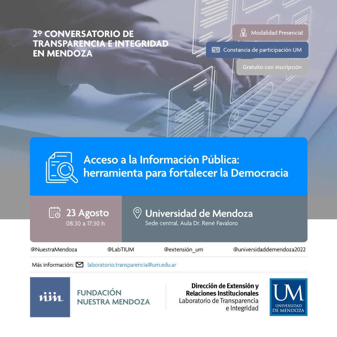 2° Conversatorio de Transparencia e Integridad en Mendoza. El Acceso a la Información Pública