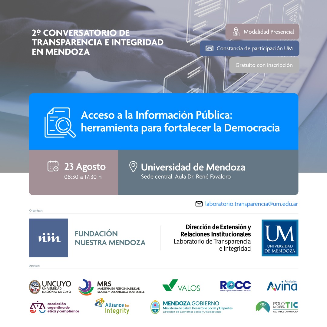 2° Conversatorio de Transparencia e Integridad en Mendoza – El Acceso a la Información Pública en la Provincia